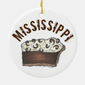 Staatsstolz MS Mississippi Mud Pie Slice Keramik Ornament (Hinten)