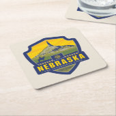 Staatsstolz | Nebraska Rechteckiger Pappuntersetzer (angewinkelt)