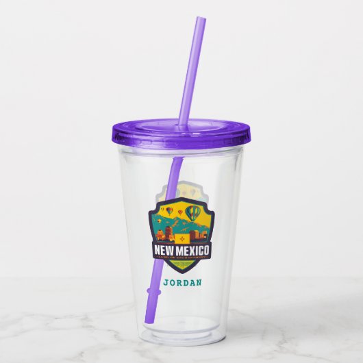 Staatsstolz | Neu Mexiko Acryltrinkbecher (Rückseite)
