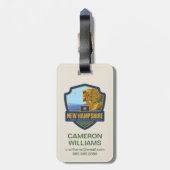 Staatsstolz | New Hampshire Gepäckanhänger (Rückseite vertikal)