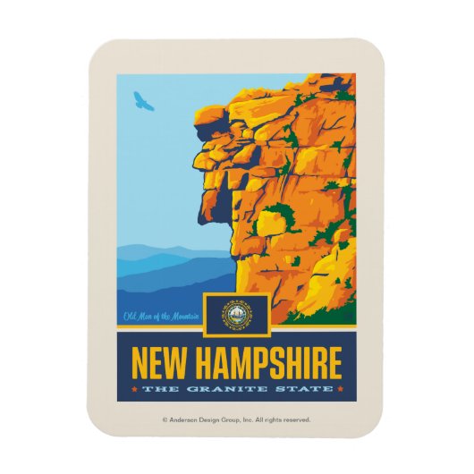 Staatsstolz | New Hampshire Magnet (Vertikal)