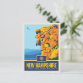 Staatsstolz | New Hampshire Postkarte (Stehend Vorderseite)