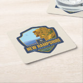 Staatsstolz| New Hampshire Rechteckiger Pappuntersetzer (angewinkelt)