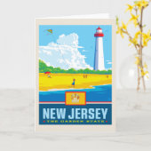 Staatsstolz | New Jersey Karte (Gelbe Blume)