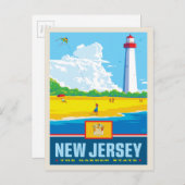 Staatsstolz | New Jersey Postkarte (Vorne/Hinten)