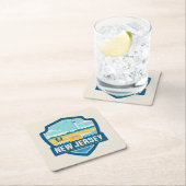 Staatsstolz | New-Jersey Rechteckiger Pappuntersetzer (Vor Ort)