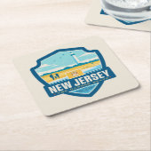 Staatsstolz | New-Jersey Rechteckiger Pappuntersetzer (angewinkelt)
