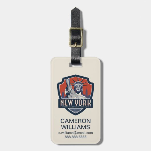 Staatsstolz | New York Gepäckanhänger (Vorderseite vertikal)