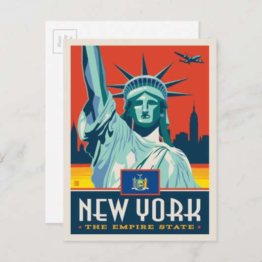 Staatsstolz | New York Postkarte (Vorne/Hinten)