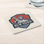 Staatsstolz| New York Rechteckiger Pappuntersetzer (angewinkelt)