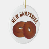 Staatsstolz NH New Hampshire Apple Cider Donuts Keramik Ornament (Rechts)
