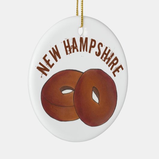 Staatsstolz NH New Hampshire Apple Cider Donuts Keramik Ornament (Rechts)