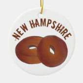 Staatsstolz NH New Hampshire Apple Cider Donuts Keramik Ornament (Vorne)