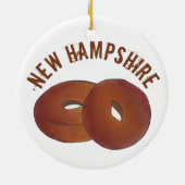 Staatsstolz NH New Hampshire Apple Cider Donuts Keramik Ornament (Hinten)