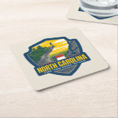 Staatsstolz | Nord-Carolina Rechteckiger Pappuntersetzer (angewinkelt)