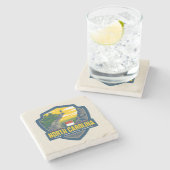 Staatsstolz | Nord-Carolina Steinuntersetzer (Seitenansicht)