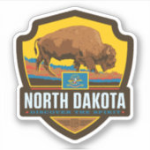 Staatsstolz | North Dakota Aufkleber (Vorderseite)