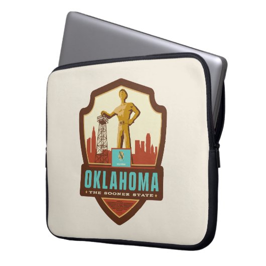 Staatsstolz | Oklahoma Laptopschutzhülle (Vorderseite Links)