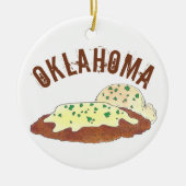 Staatsstolz Oklahoma OK Hühnerfried Steak Keramik Ornament (Vorne)