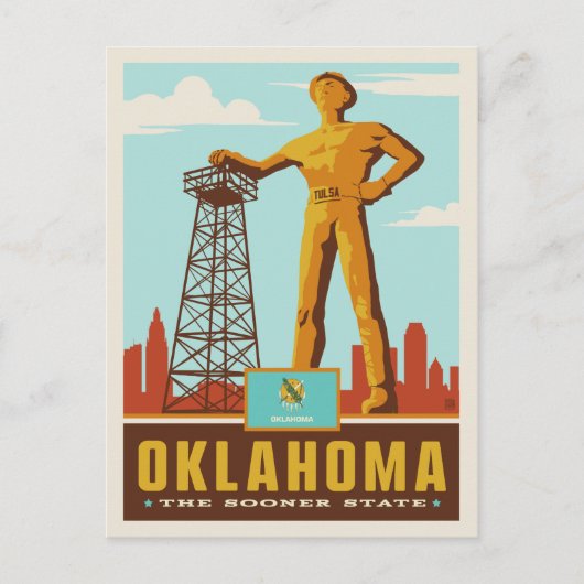 Staatsstolz | Oklahoma Postkarte (Vorderseite)