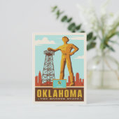 Staatsstolz | Oklahoma Postkarte (Stehend Vorderseite)