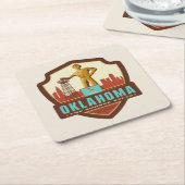 Staatsstolz | Oklahoma Rechteckiger Pappuntersetzer (angewinkelt)