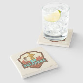 Staatsstolz| Oklahoma Steinuntersetzer (Seitenansicht)