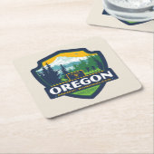 Staatsstolz | Oregon Rechteckiger Pappuntersetzer (angewinkelt)
