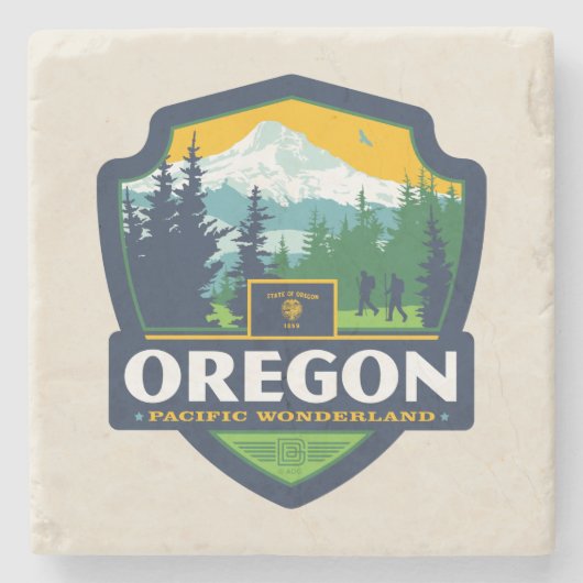 Staatsstolz| Oregon Steinuntersetzer (Vorderseite)