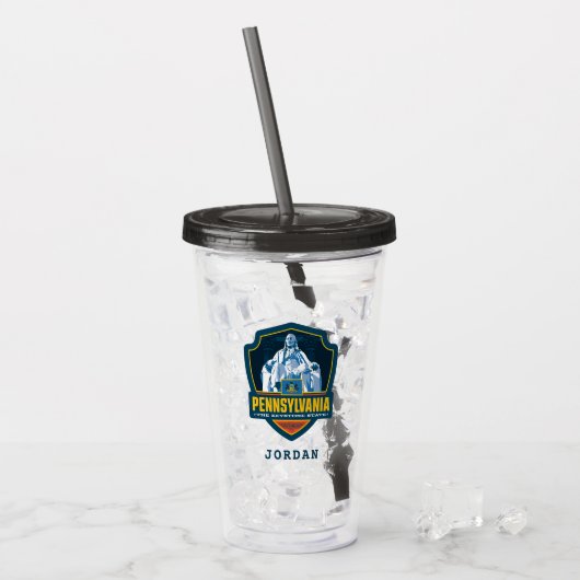 Staatsstolz | Pennsylvania Acryltrinkbecher (Vorderseite Ice)