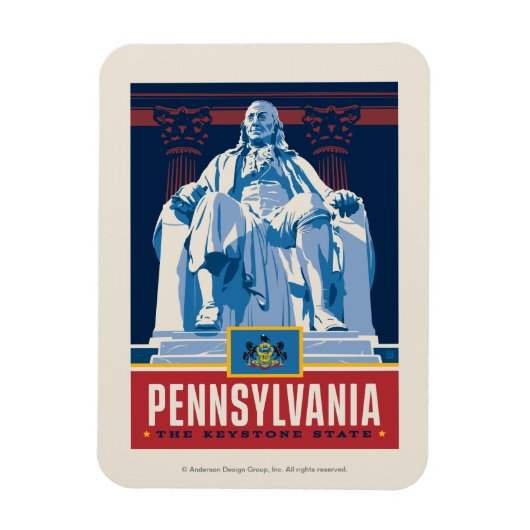 Staatsstolz | Pennsylvania Magnet (Vertikal)
