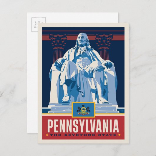 Staatsstolz | Pennsylvania Postkarte (Vorne/Hinten)