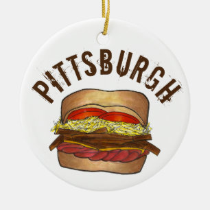 Staatsstolz Pittsburgh Pennsylvania Sandwich Keramik Ornament