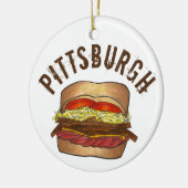 Staatsstolz Pittsburgh Pennsylvania Sandwich Keramik Ornament (Links)