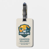 Staatsstolz | Rhode Island Gepäckanhänger (Rückseite vertikal)