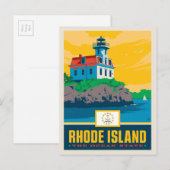 Staatsstolz | Rhode Island Postkarte (Vorne/Hinten)
