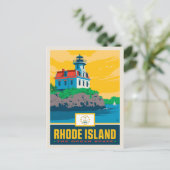 Staatsstolz | Rhode Island Postkarte (Stehend Vorderseite)