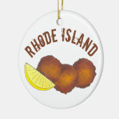 Staatsstolz RI Rhode Island Fried Clam Cakes Keramik Ornament (Links)