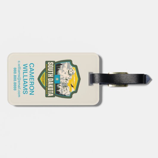 Staatsstolz | South Dakota Gepäckanhänger (Rückseite horizontal)