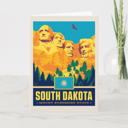 Staatsstolz | South Dakota Karte (Vorderseite)