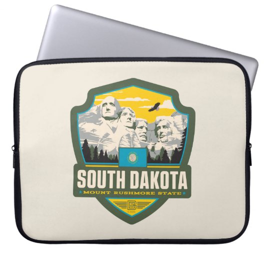 Staatsstolz | South Dakota Laptopschutzhülle (Vorderseite)