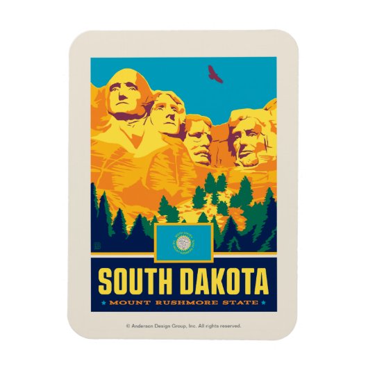 Staatsstolz | South Dakota Magnet (Vertikal)