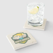 Staatsstolz | South Dakota Steinuntersetzer (Seitenansicht)