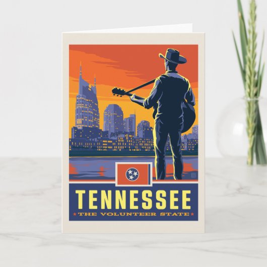 Staatsstolz | Tennessee Karte (Vorderseite)