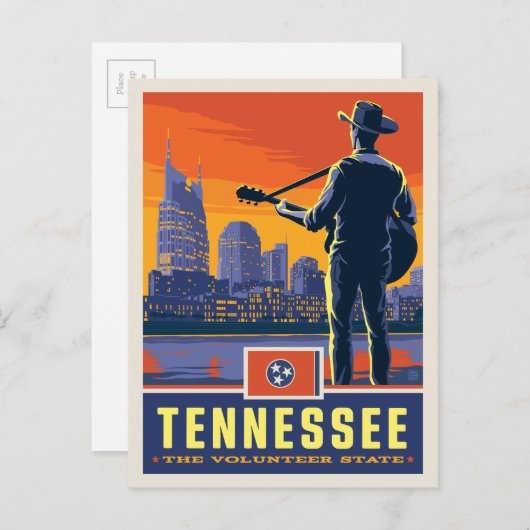 Staatsstolz | Tennessee Postkarte (Vorne/Hinten)