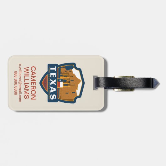 Staatsstolz | Texas Gepäckanhänger (Rückseite horizontal)