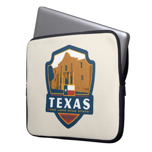 Staatsstolz | Texas Laptopschutzhülle (Vorderseite Links)