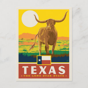 Staatsstolz Texas Postkarte