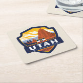 Staatsstolz | Utah Rechteckiger Pappuntersetzer (angewinkelt)