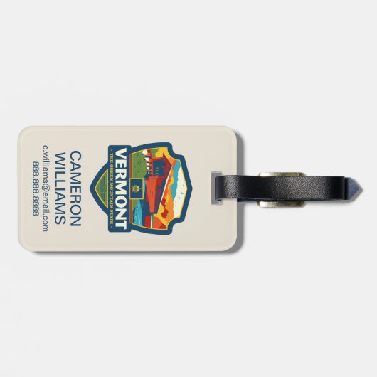 Staatsstolz | Vermont Gepäckanhänger (Rückseite horizontal)